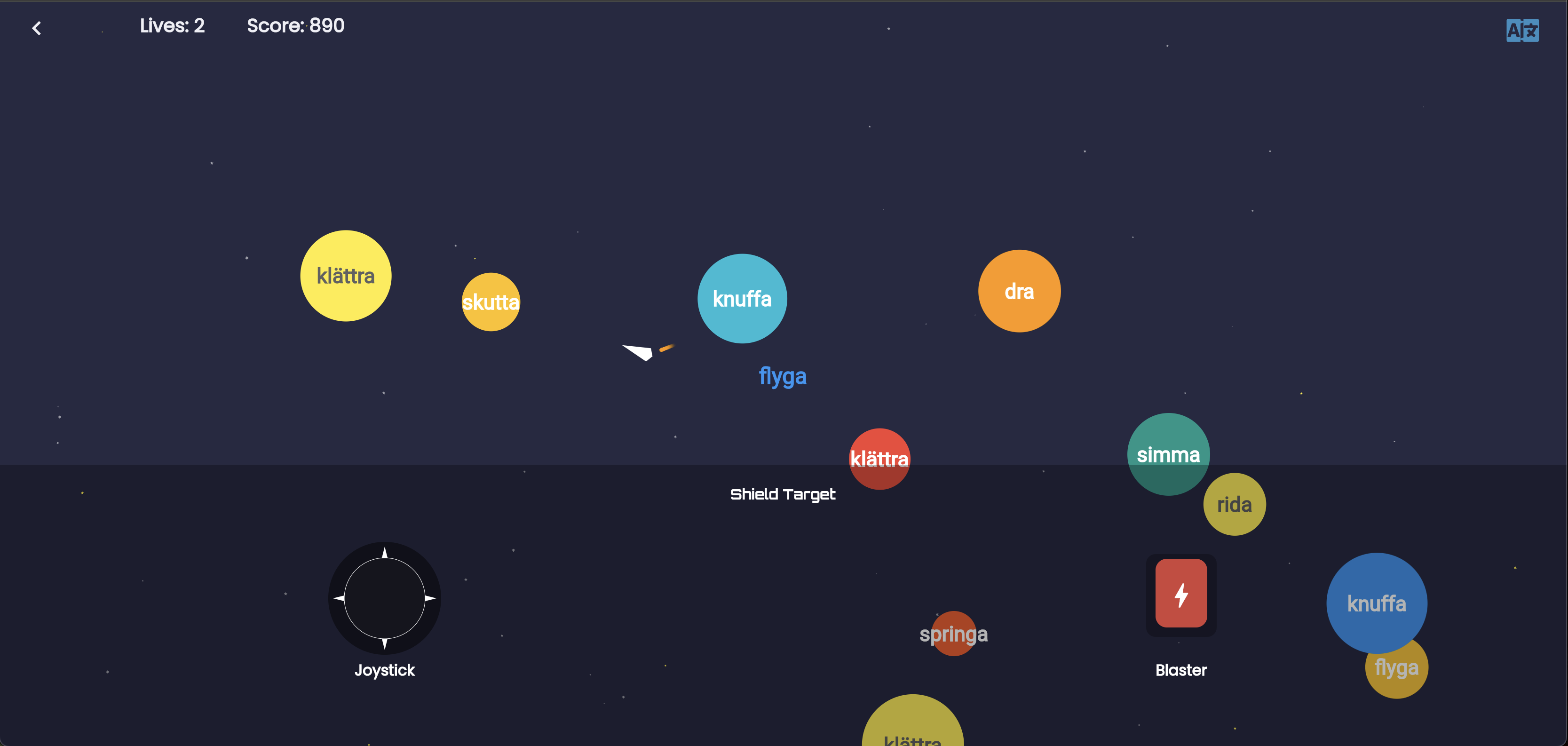 Asteroids gameplay